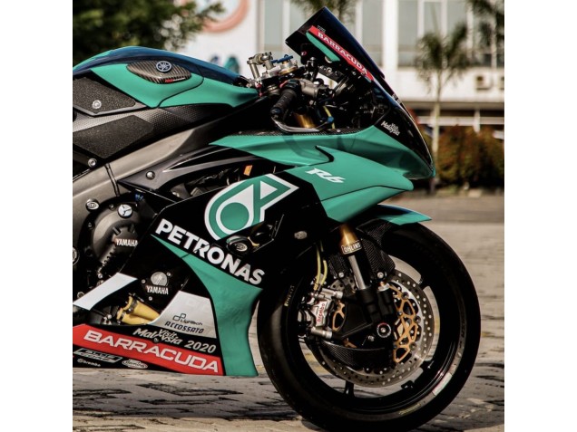 Carena Moto Yamaha YZF R6 2008-2016 - Verde Chiaro Bianco Nero Petronas