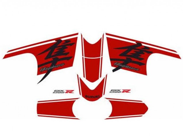 Carena Moto Suzuki GSXR 1300 Hayabusa 2008-2020 - Nero Lucido Rosso