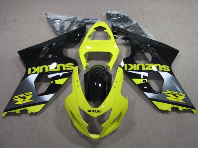 Carena Moto Suzuki GSXR 600 2004-2005 - Giallo Argento Nero Lucido